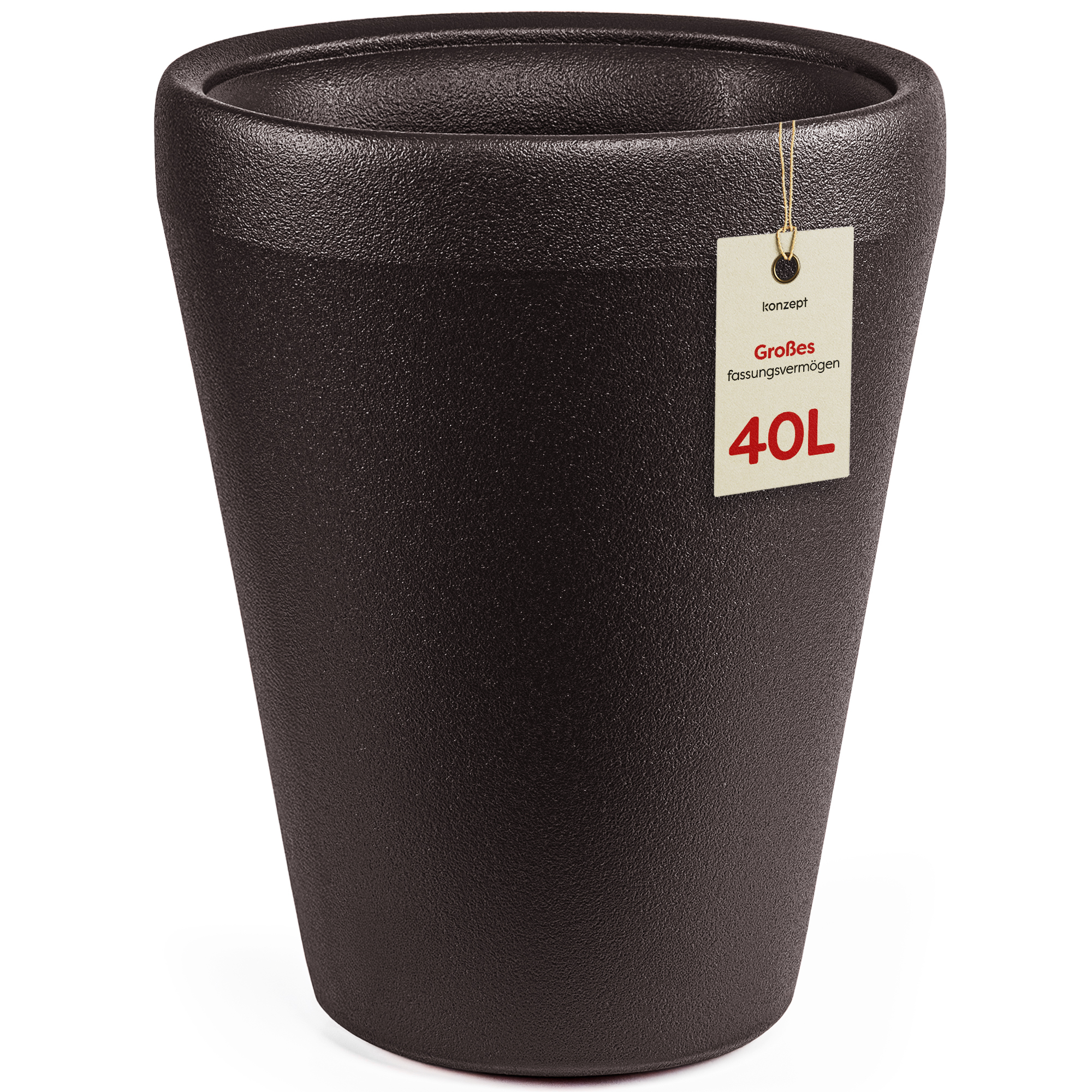 Image of Plastic Planter Pot, 40 Cm Diameter, Tall & Large, 40 L – Clay-look Planter, Modern, Uv & Frost Resistant, Lightweight & Easy To Care For, Suitable For Indoor & Outdoor Use