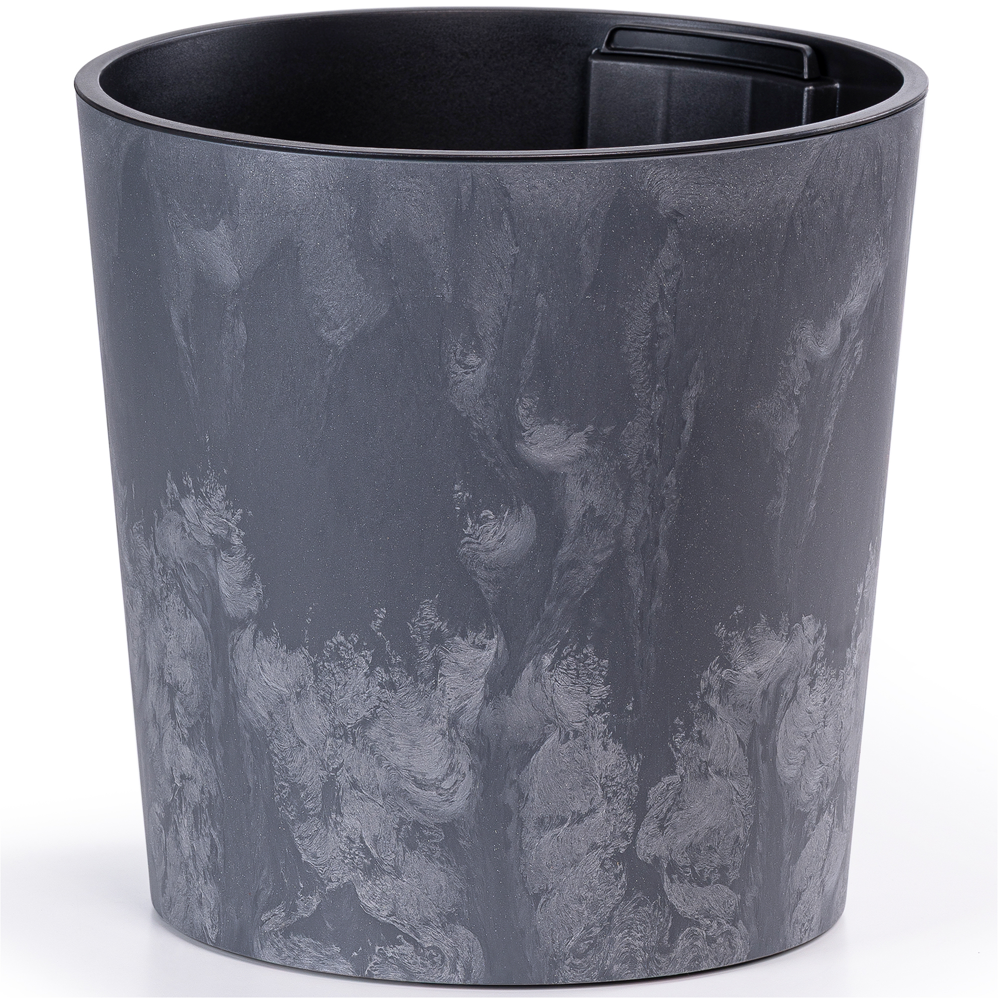 Flower Pot 25 Cm Diameter With Insert – Large Planter For Indoor & Outdoor, Uv-resistant, Concrete Look, Lightweight Plastic Plant Pot