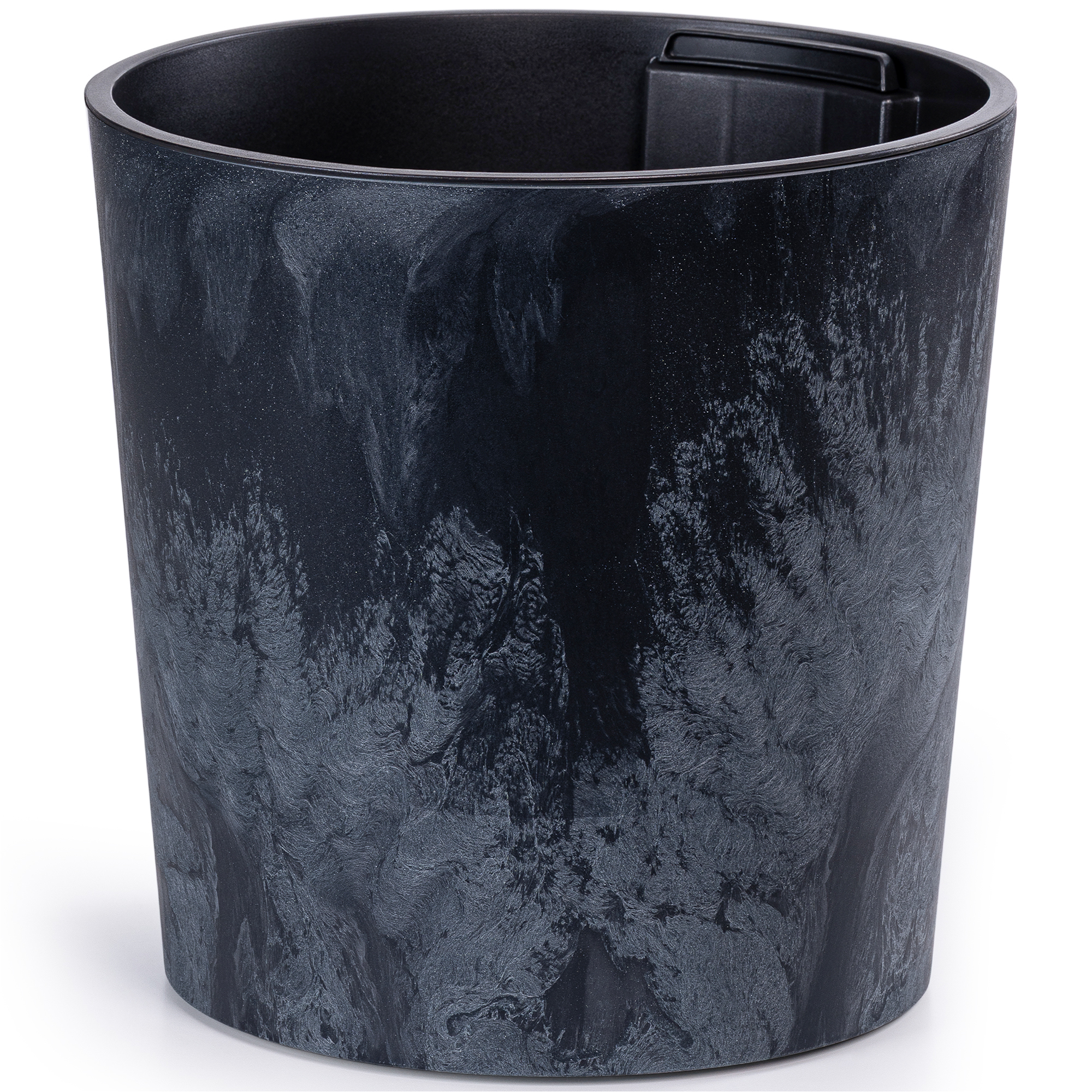 Image of Flower Pot 25 Cm Diameter With Insert – Large Planter For Indoor & Outdoor, Uv-resistant, Concrete Look, Lightweight Plastic Plant Pot
