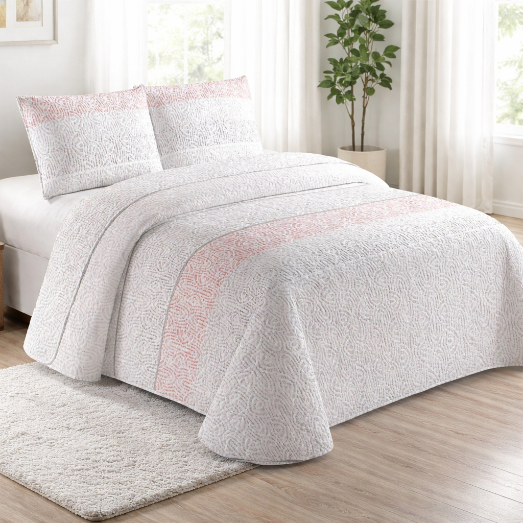 TEMU Colcha para verano y - Colcha para cama inluye 1 o 2 de cojin ,Colcha cubre cama 100% poliester, y transpirable. El diseño de la de cojin puede