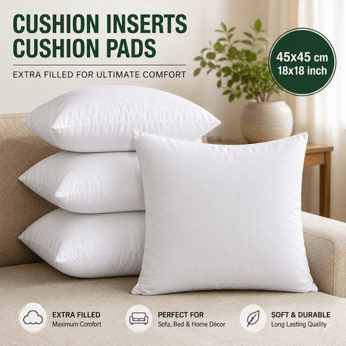 soft plump pillow inserts 2 4 pack pads for sofa bed 45x45 50x50 cm home d cor