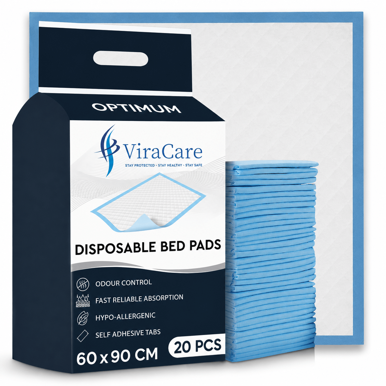 TEMU 20 X Bed Pads | 60 X 90 Cm | Bed Sheets | Disposable Bed Mats | Bed Protectors Kids & Adults | Maternity Bed Mat | (1 Pack Of 20)