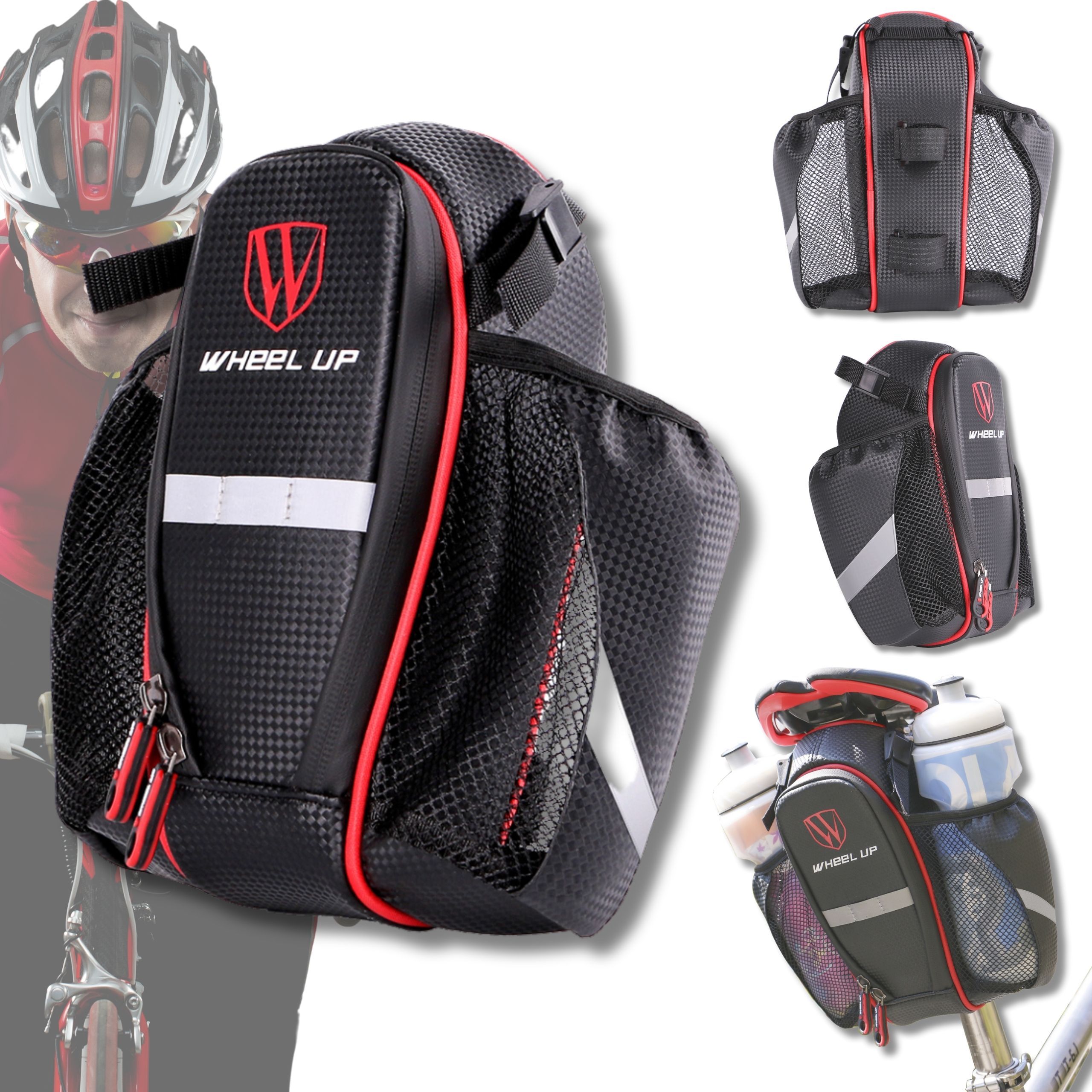 Bag With Bottle Holder, Bicycle Bag For 2 Bottles