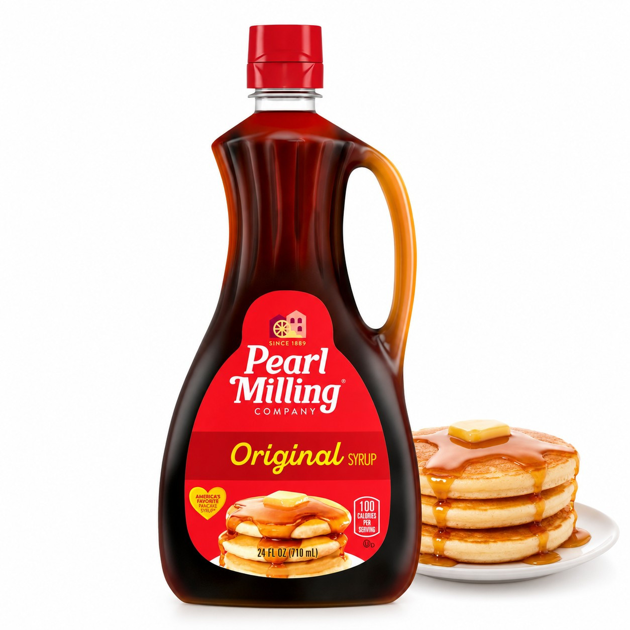 Pearl Milling Company Original Syrup – Sweeter Syrup For Pancakes, Waffles & Desserts – Thick Liquid Topping – 710 Ml