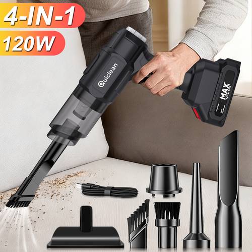 4 in 1 cordless vacuum air pump portable cordless vacuum cleaner high power blower for pet hair brushless interior keyboard perfect gift for car owners suitable for office camping computer keyboard laptop dust cleaning tool