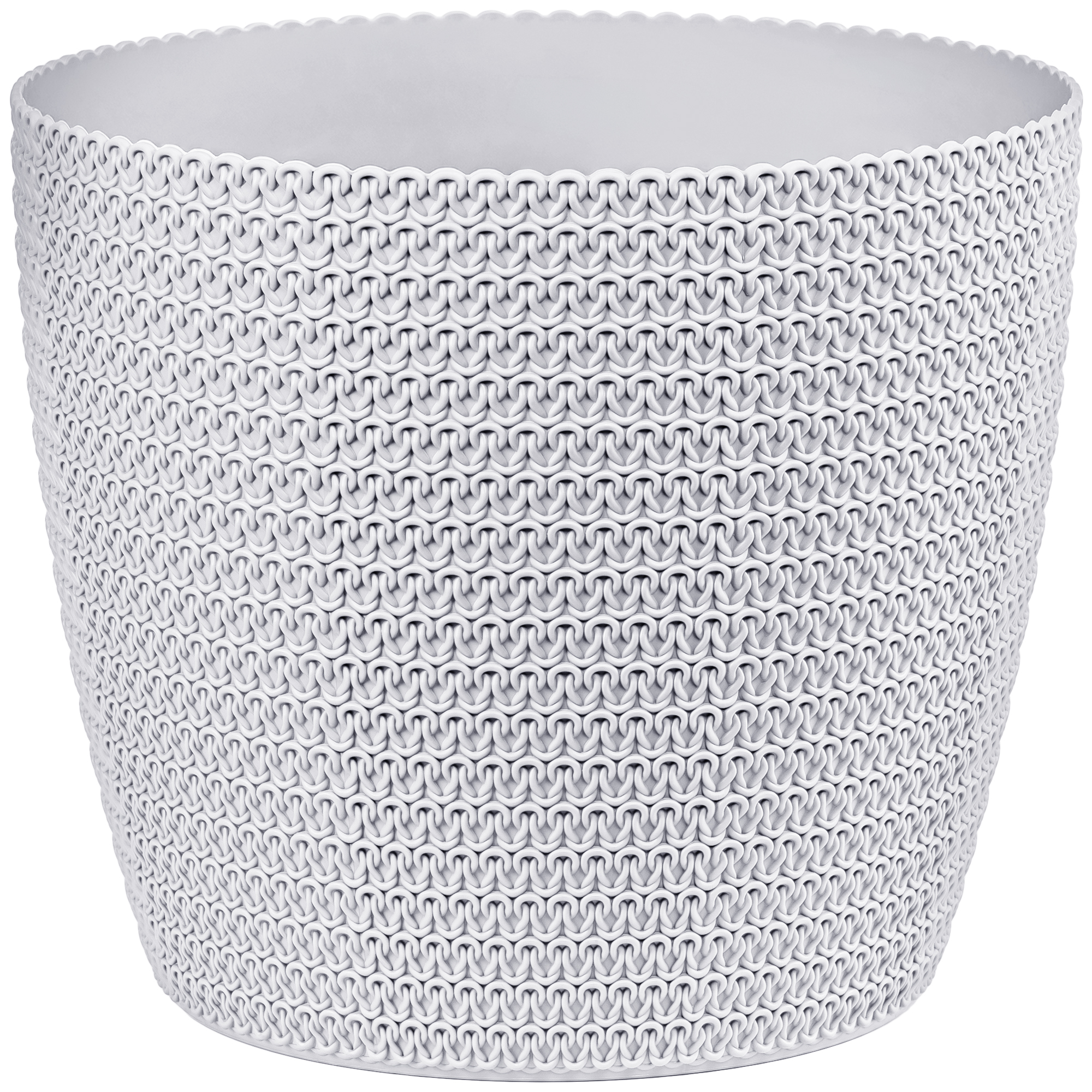 Large Planter For Indoor Plants, Ø 30.6 Cm, H 26.2 Cm, Braided Knit-look Flower Pot, Scratch-resistant, Ideal For Home, Balcony, And Terrace