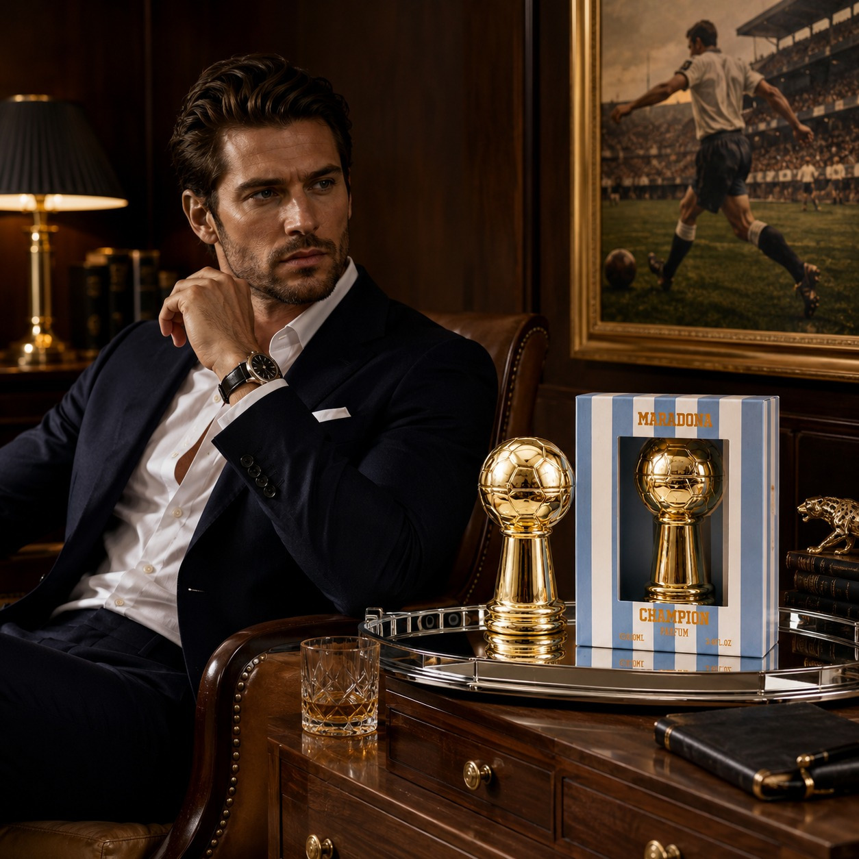 Fine Maradona Edp Long-lasting Men's Fragrance, Spicy, , And Aromatic With , Cinnamon, , Sandalwood For Sporty Man, 100 Ml