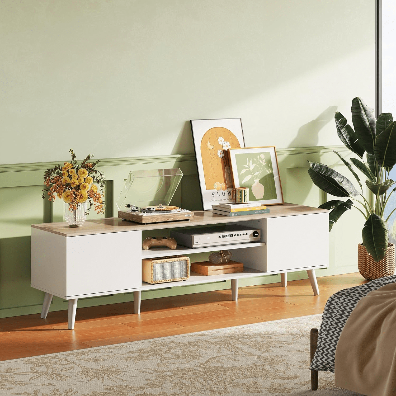 TV Unit Cabinet for TVs Up to 70 Inch with Storage