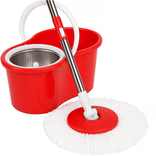 360 spin mop bucket set premium rotating dry heads with 2 heads