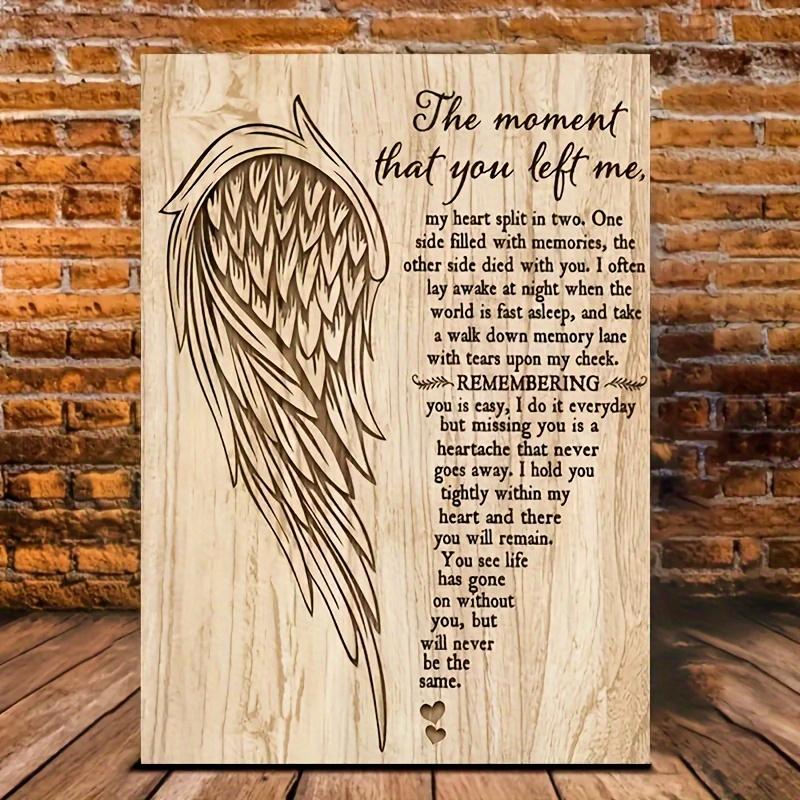 TEMU 1pc 2d Flat Wings Canvas Painting - Art And Love Language, Instant Hanging Decoration Painting For Living Room, Bedroom, And Office - Wedding