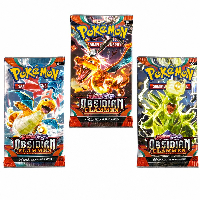 Pokémon 3 X German Obsidian Flames From & Purple Series
