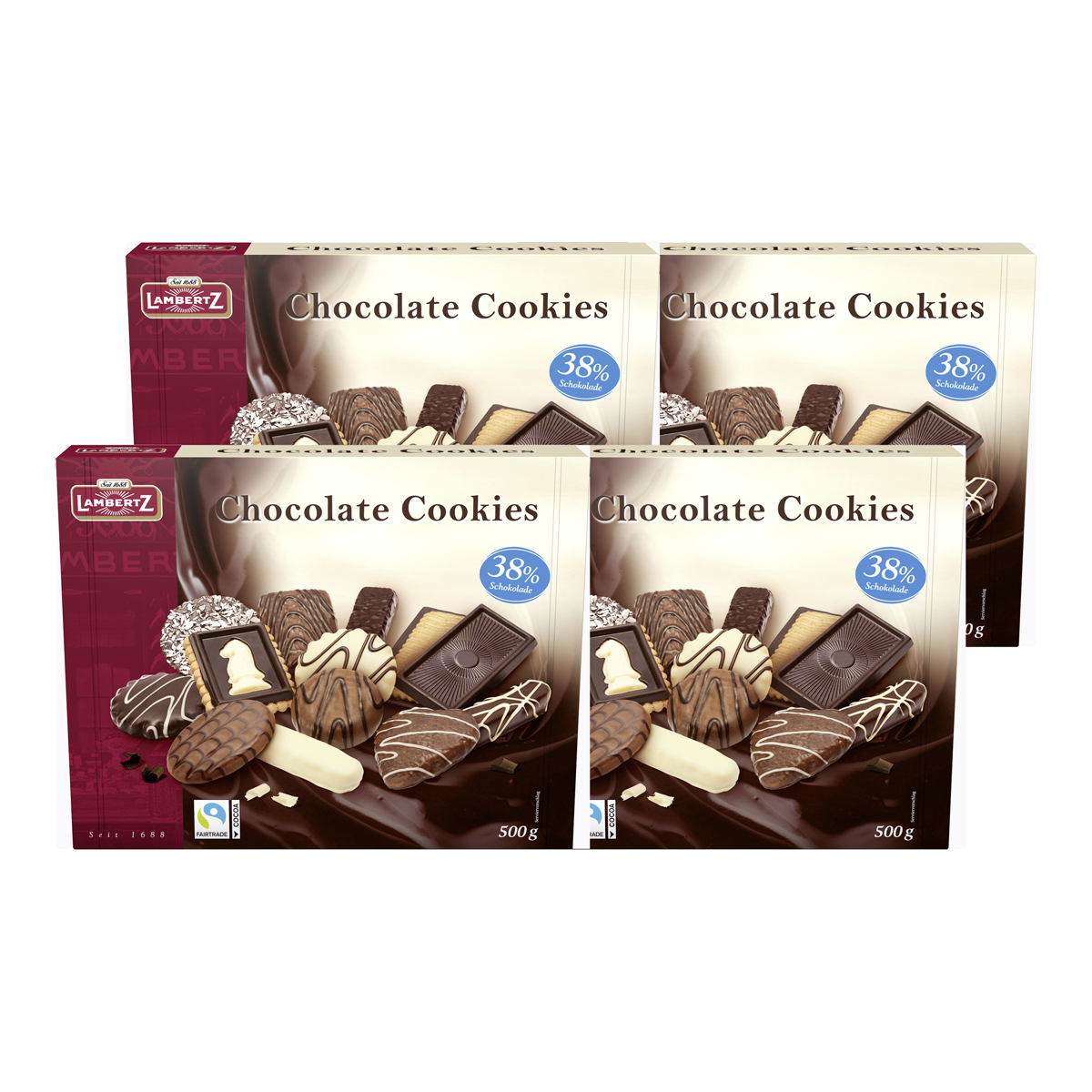 Image of Lambertz Chocolate 40% Chocolate, 4-pack 4 X 500g Packaging