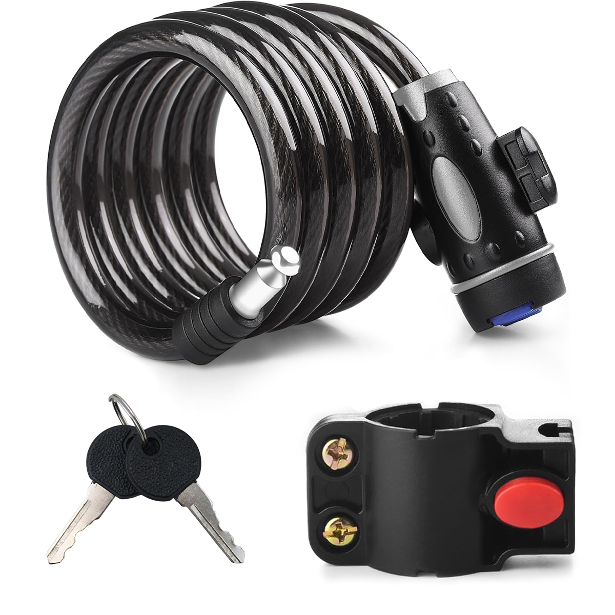 Bicycle Lock, ， Anti Theft Bicycle Chain Lock,,10.5x1200mm, Black