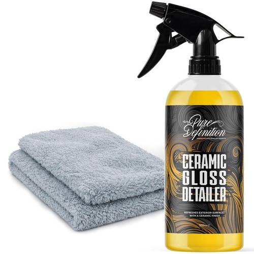ceramic gloss detailer car detailing spray coating for vehicle paintwork si02 water repellent uv protection versatile for paintwork glass mirrors and trim