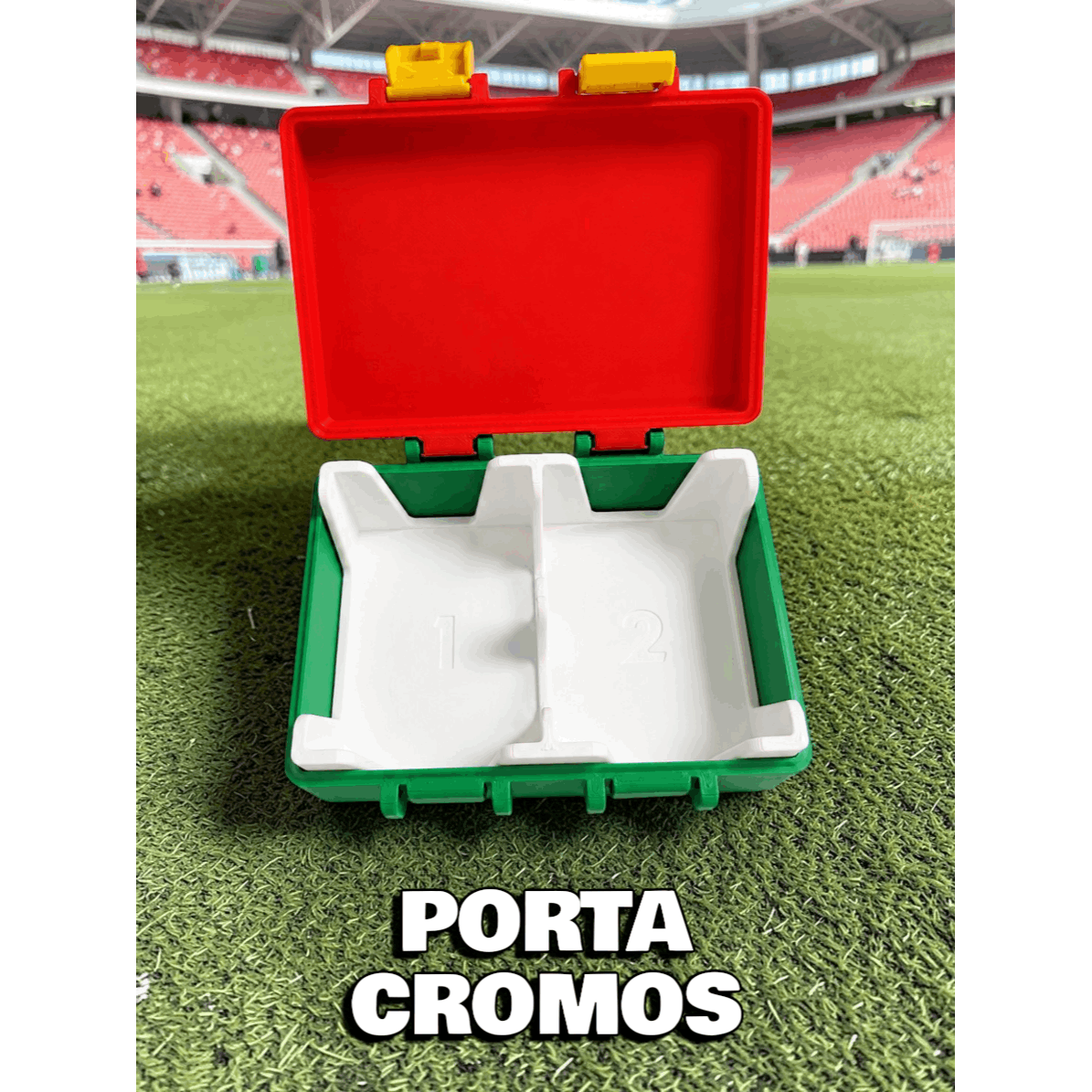 TEMU 3d Football Sticker And Card Organizer Box With Lid – Collection Case For  200 Stickers And Figurines – Made In Portugal