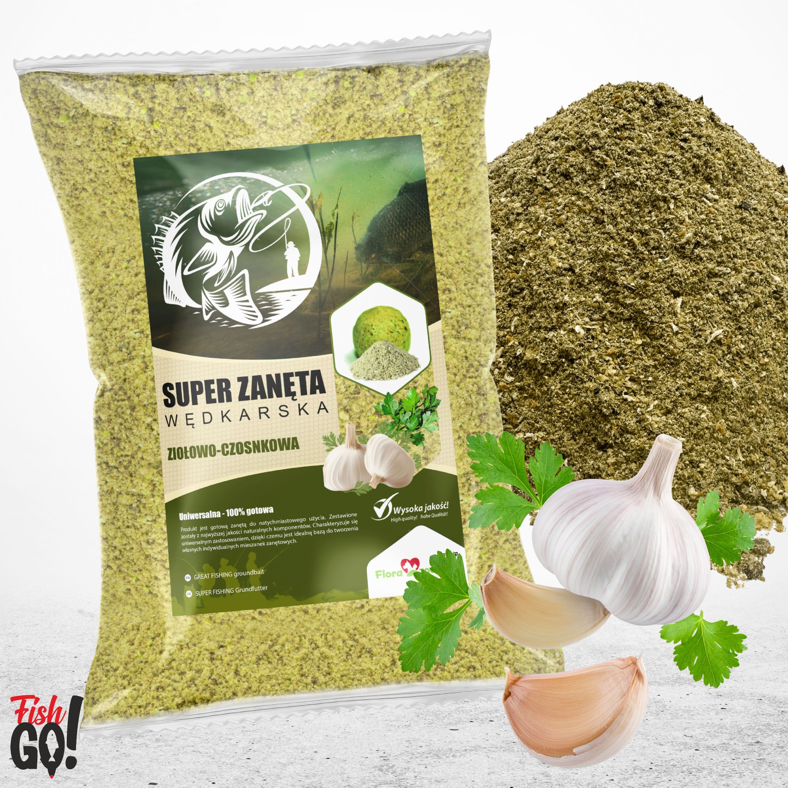 Zanęta Wędkarska CZOSNEK ZIOŁA 1KG | Skuteczna Uniwersalna Zanęta, Naturalny skład, aromat, Method Feeder | Skuteczna…: retailer-supplied image