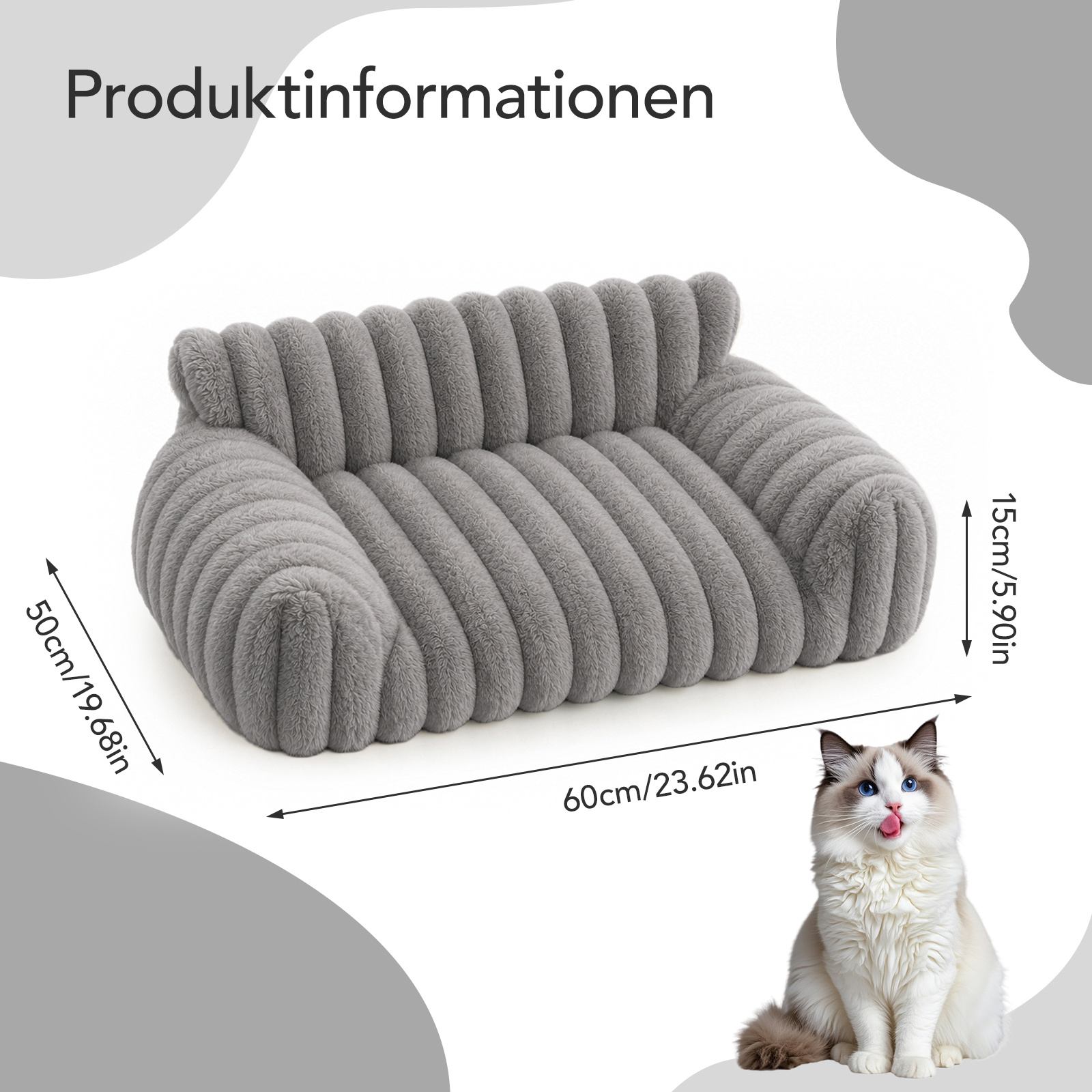 Image of 1pc Of Comfortable Cat Sofa, Sweet Soft Cat Bed, Kitten House, Breathable Cat Bed, Sleep Basket, Suitable For Large, Medium And Small Cats, For Sleeping