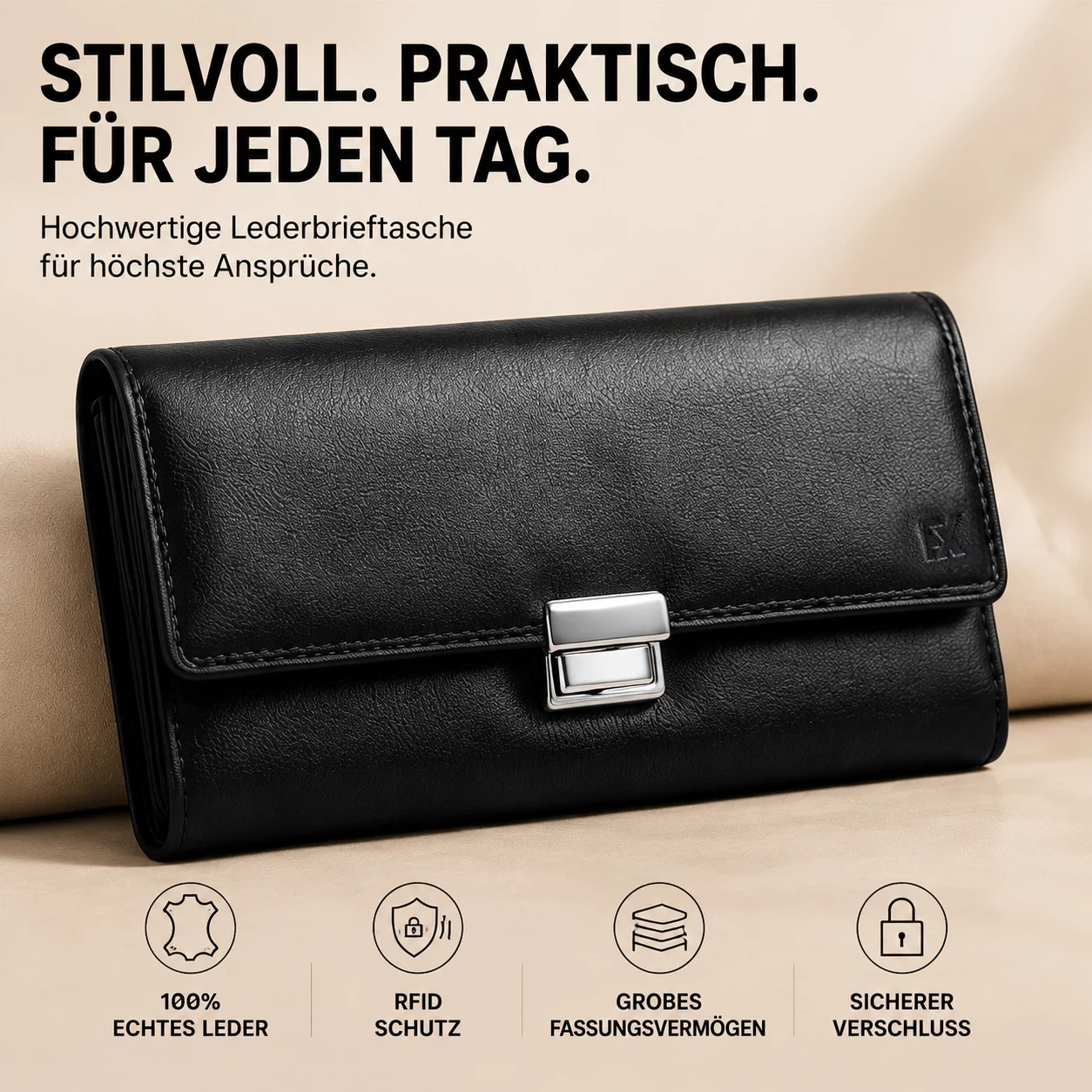 Image of Waiter's Wallet Made Of Real Leather, Rfid Protection, Large Capacity Gastro Wallet For Service, Taxi & More, Holiday Gift, Perfect Anniversary Gift