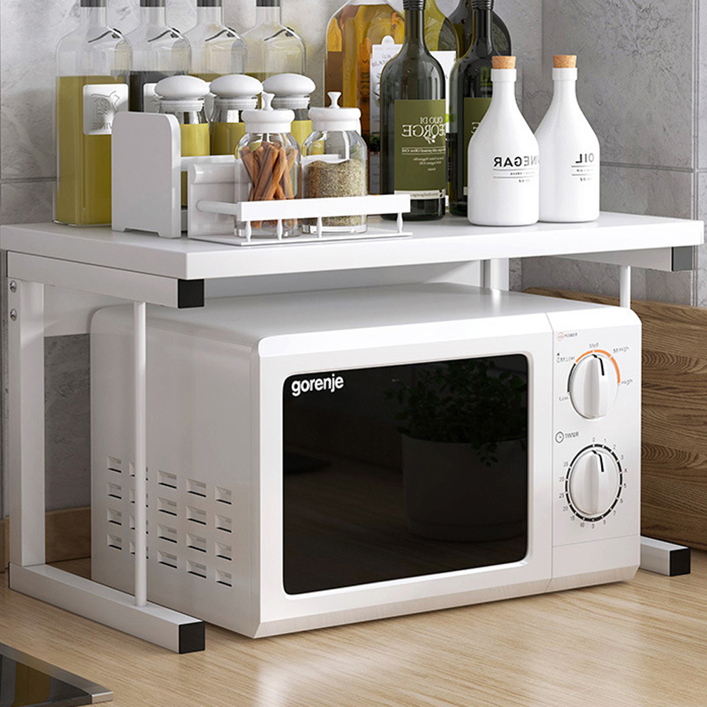 2-tier Kitchen Storage Rack, Microwave Stand, Countertop Oven Shelf - Ideal For Compact Space, For Microwave, Oven, Small Appliances, Kitchen Compatible