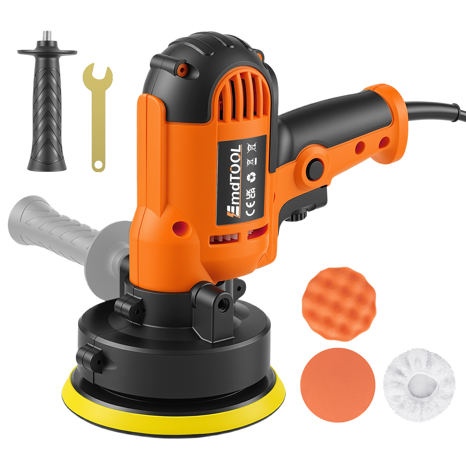 Image of Upgrade Car Polishing Machine 1300 W, 7 Variable Speed, 22-piece Polishing Machine Set With 152/178 Mm Polishing Pad For Car