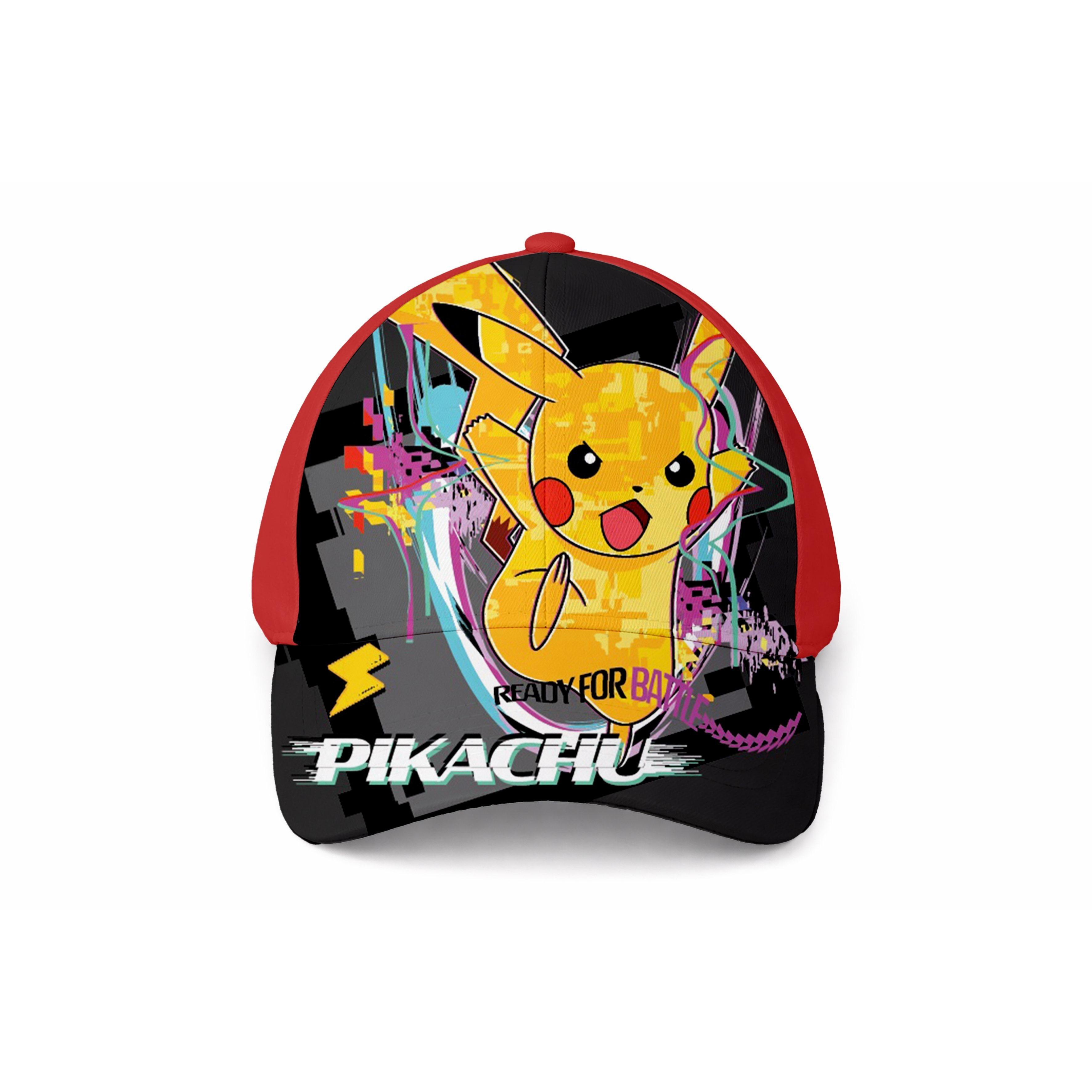 TEMU Gorra de béisbol infantil Pokémon Pikachu ajustable – Gorra de anime gamer con rayos para niños y niñas, estilo casual (negro y )