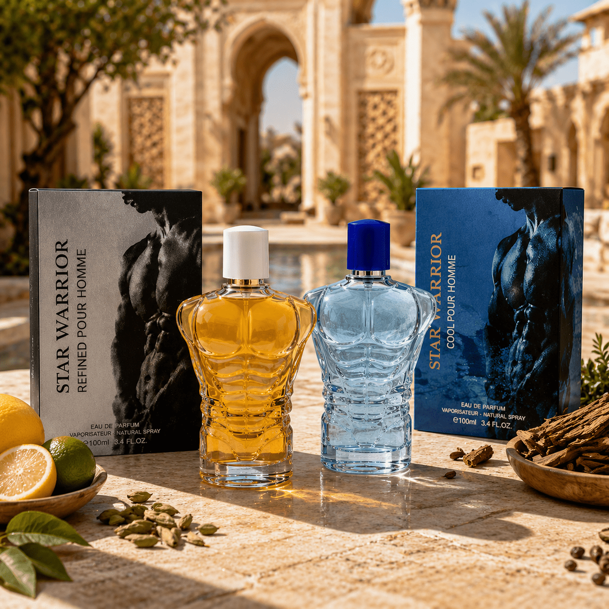 TEMU Perfume For Men Star Warrior Cool And Star Warrior Pour Homme 2 X 100ml Duo, Pair With Fresh Aromatic And Inspired Styles For Daily Wear And