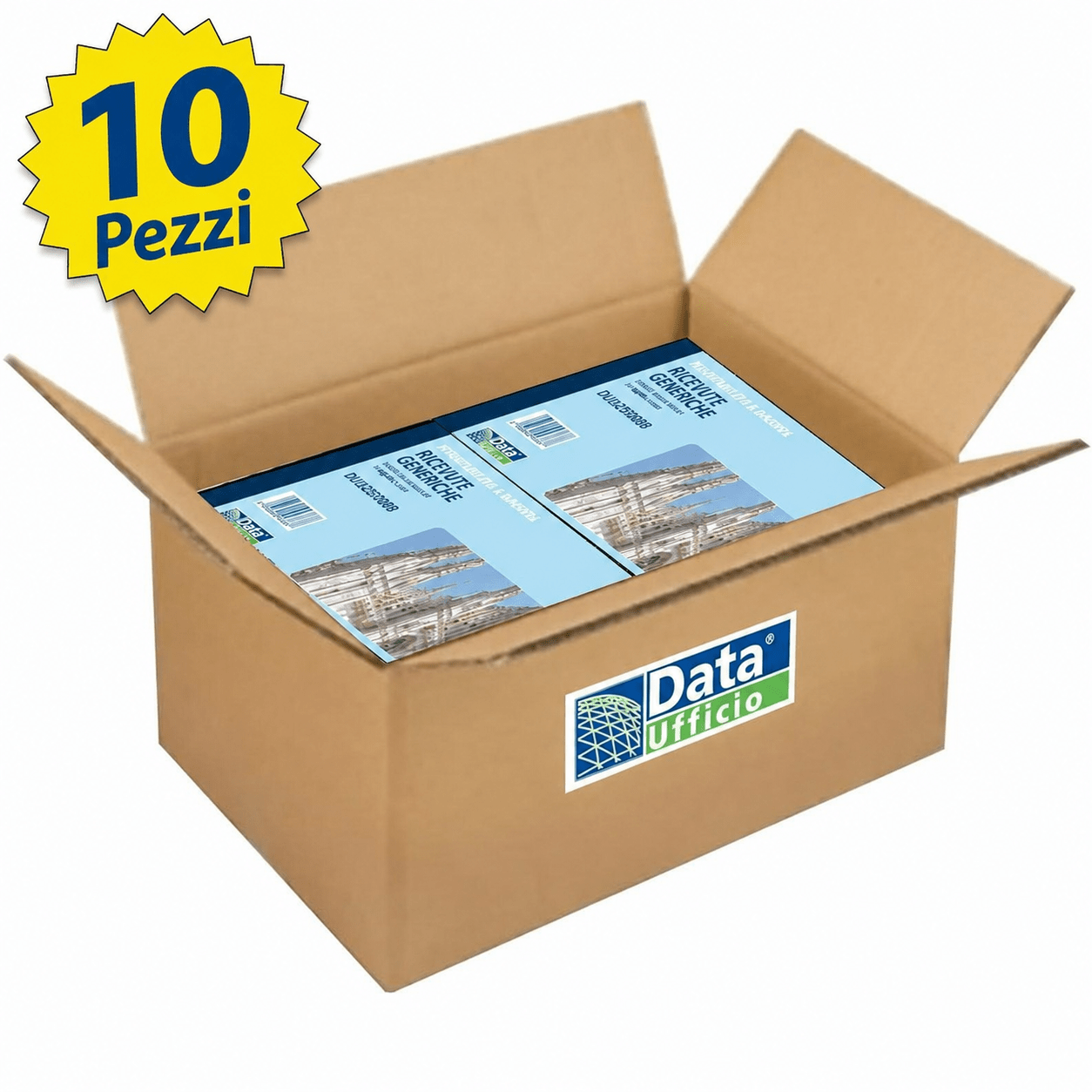 TEMU Generic Receipt Pads In Italian, 2 Self-carbonating Copies - A6 Format - 50 Sheets Double Copy - In Sets Of 10, 20, And 40 Pieces