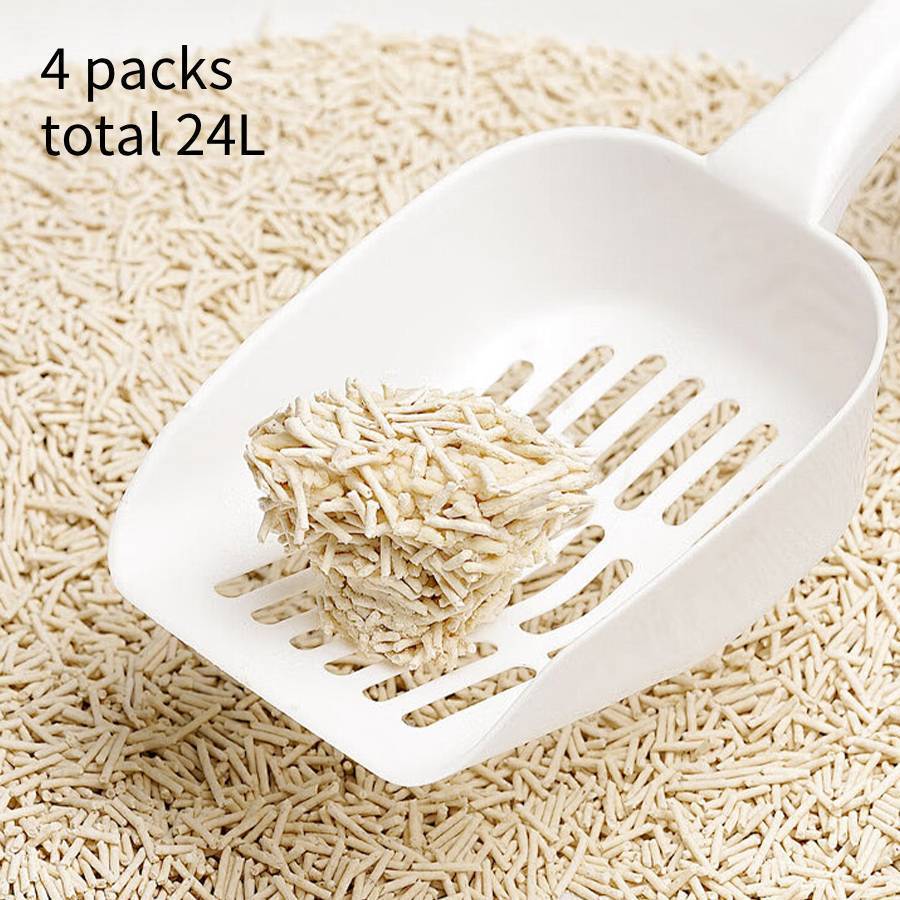 TEMU Arena sanitaria de tofu para gatos 6L - Sin polvo, de fácil aglomeración, control de olores - y para gatitos - Paquete de 4 bolsas