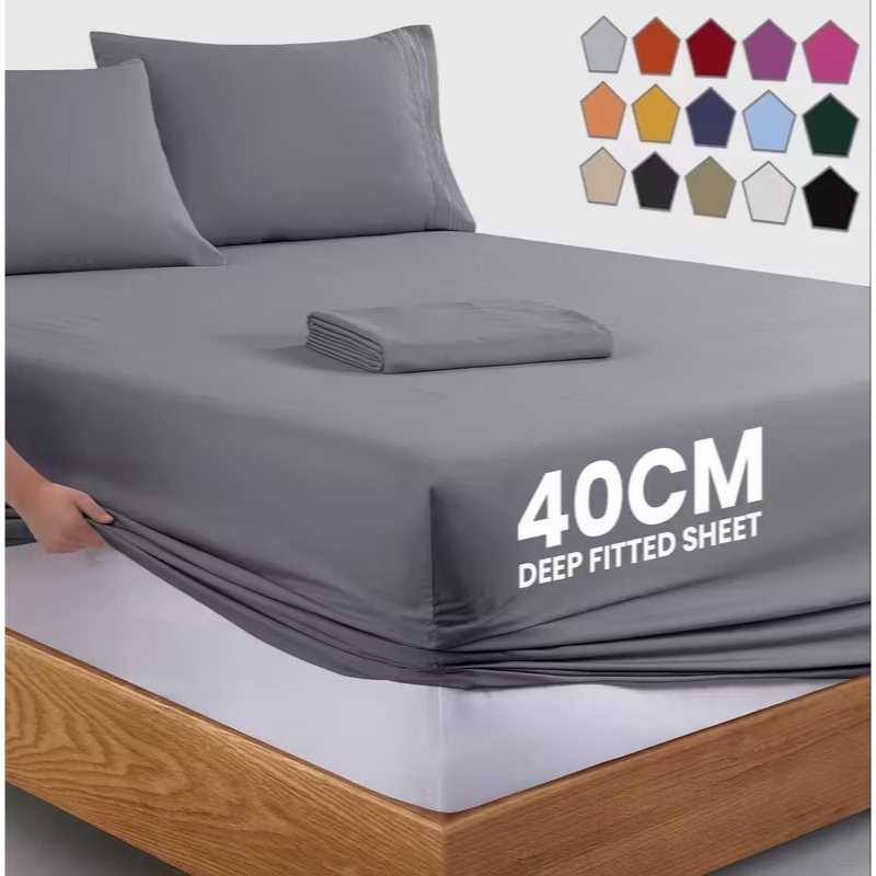 extra deep 40cm fitted sheet bed sheets single   super king bed size   super soft