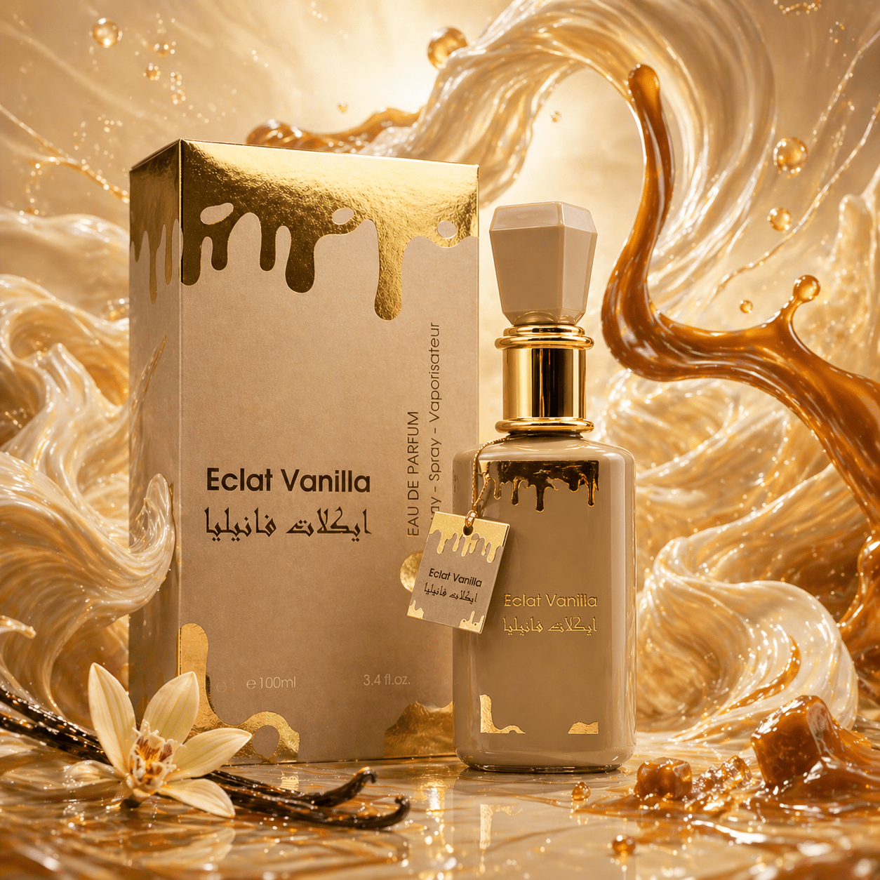 TEMU Vanilla Eau de Parfum 100ml – Oriëntaalse Gourmand Geur met Rijst, Kokosmelk, Karamel, Cinnamon & Madagascar Vanilla voor Knusse Avonden & Koud