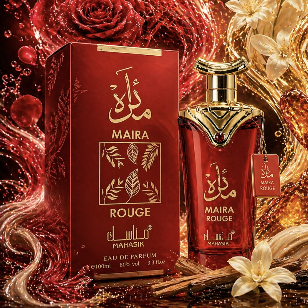 Image of Rouge Eau De Parfum 100ml – Oriental Floral Scent With Jasmine, Saffron, Amber & Notes For Evening Wear & Special Occasions – Warm Base Of Cedar, Musk & Vanilla
