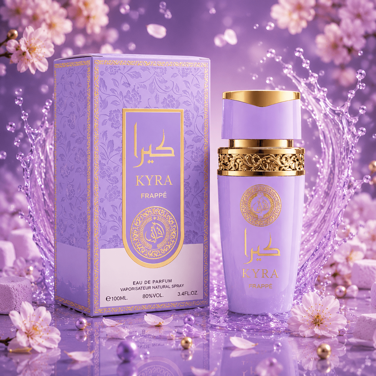 Image of Kyra Eau De Parfum For Women 100ml – Arabian-style Gourmand Fragrance With Pear, , Violet, Lavender, Musk, Vanilla & Patchouli – Daily Wear & Signature Scent