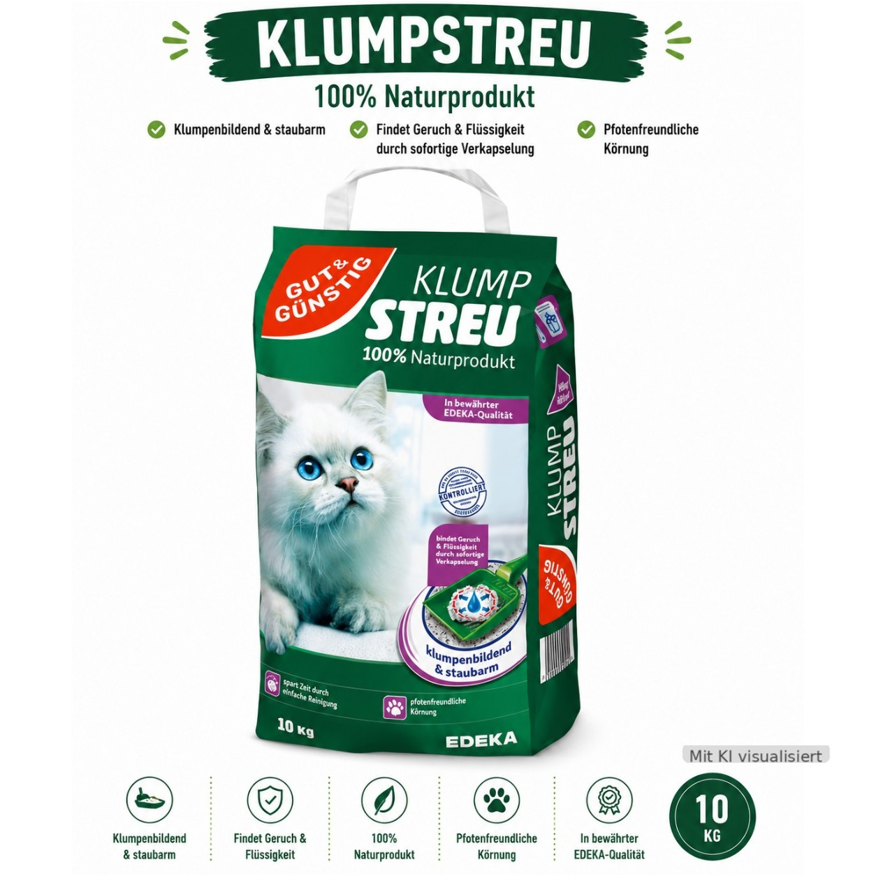 Good & Cheap Cat Litter Clumping Litter Hygienic Cat Litter 10 Kg