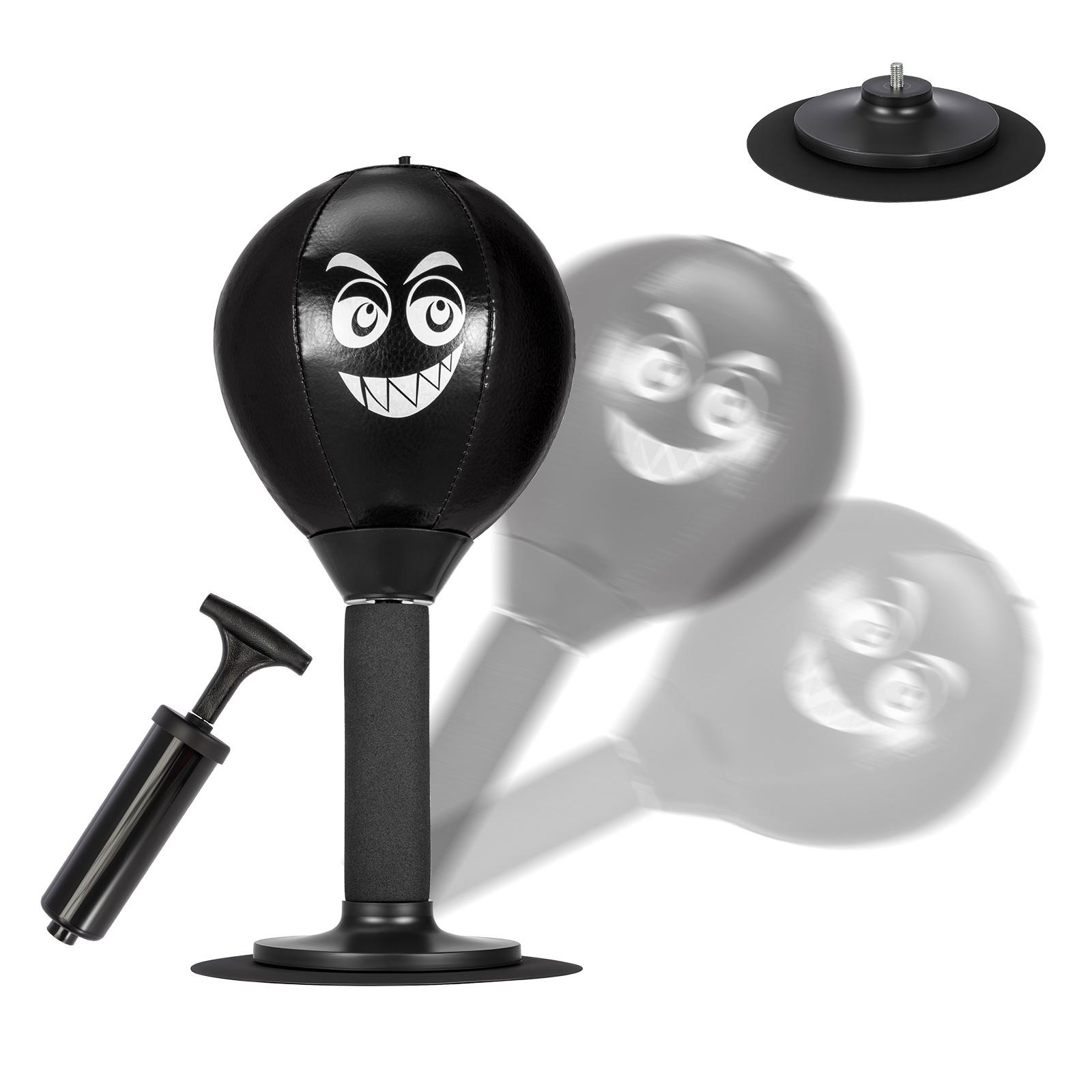 Image of Pencil Case For The Desk, Stress Ball With Suction Cup For Office Tables And Counters, Ball, Desk Ball, Fun Gift For Colleagues