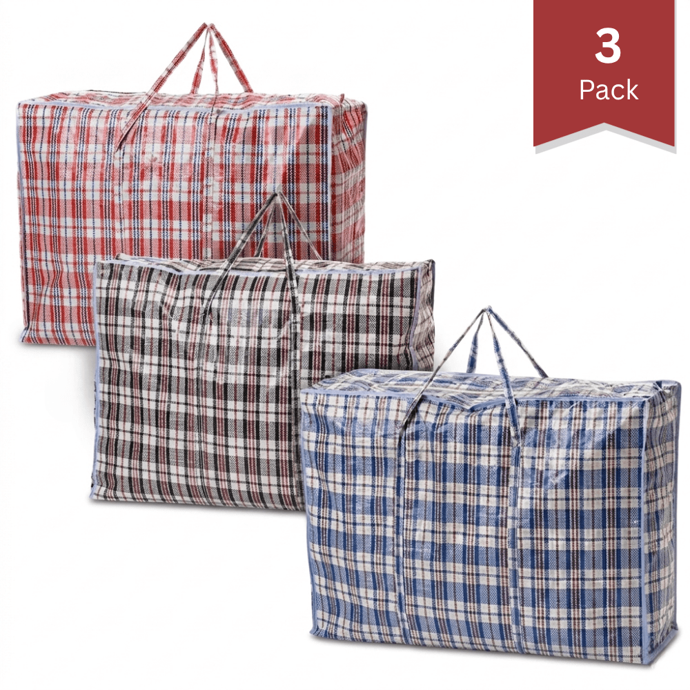 TEMU 3 Pack Jumbo Laundry Bags With Zip & Handles 70 X 60 X 28 Cm Extra Large Laundry Storage Bags For Washing Machine, Travel & Dirty Clothes