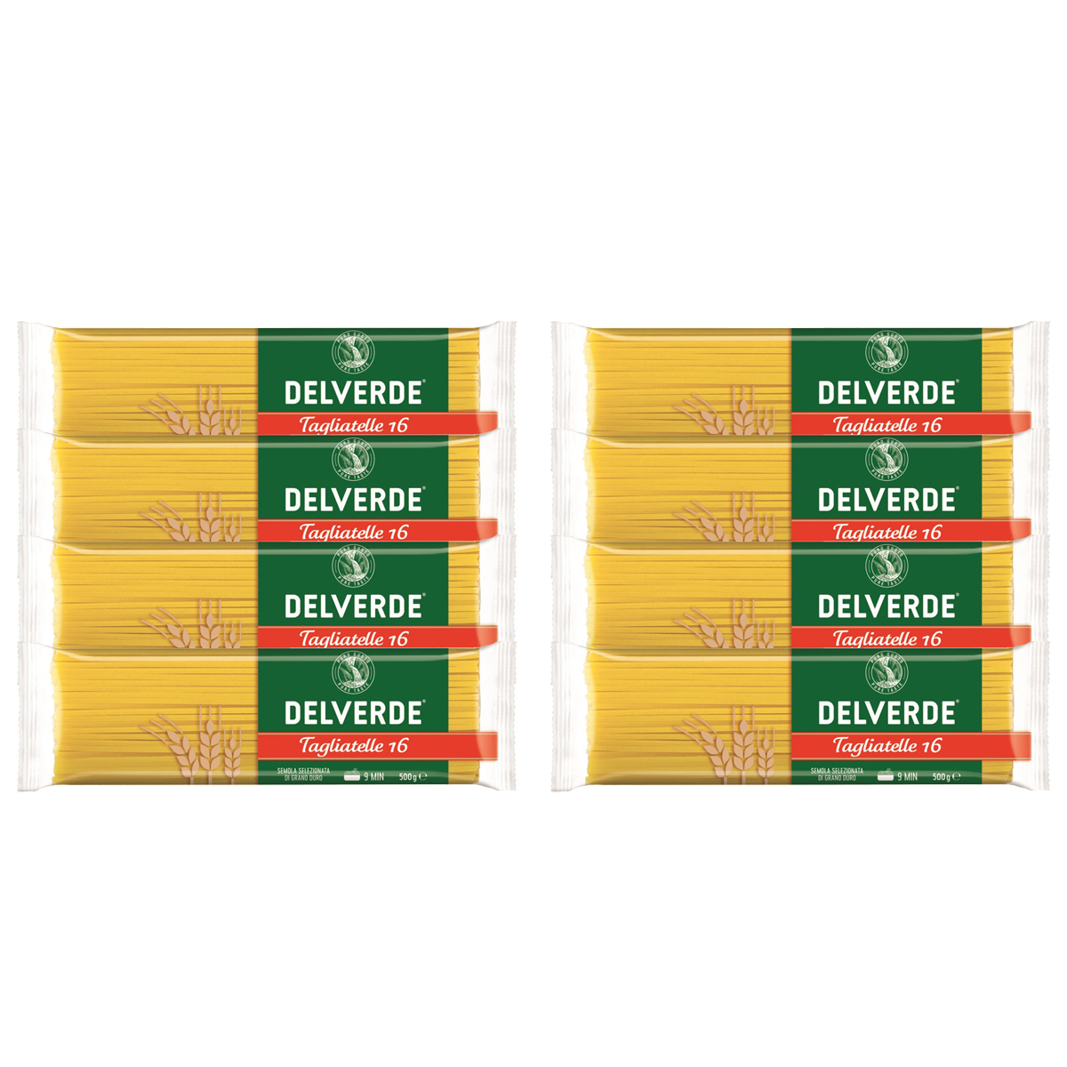 Delverde Tagliatelle Number 16 Durum Wheat Pasta 500g 8-pack