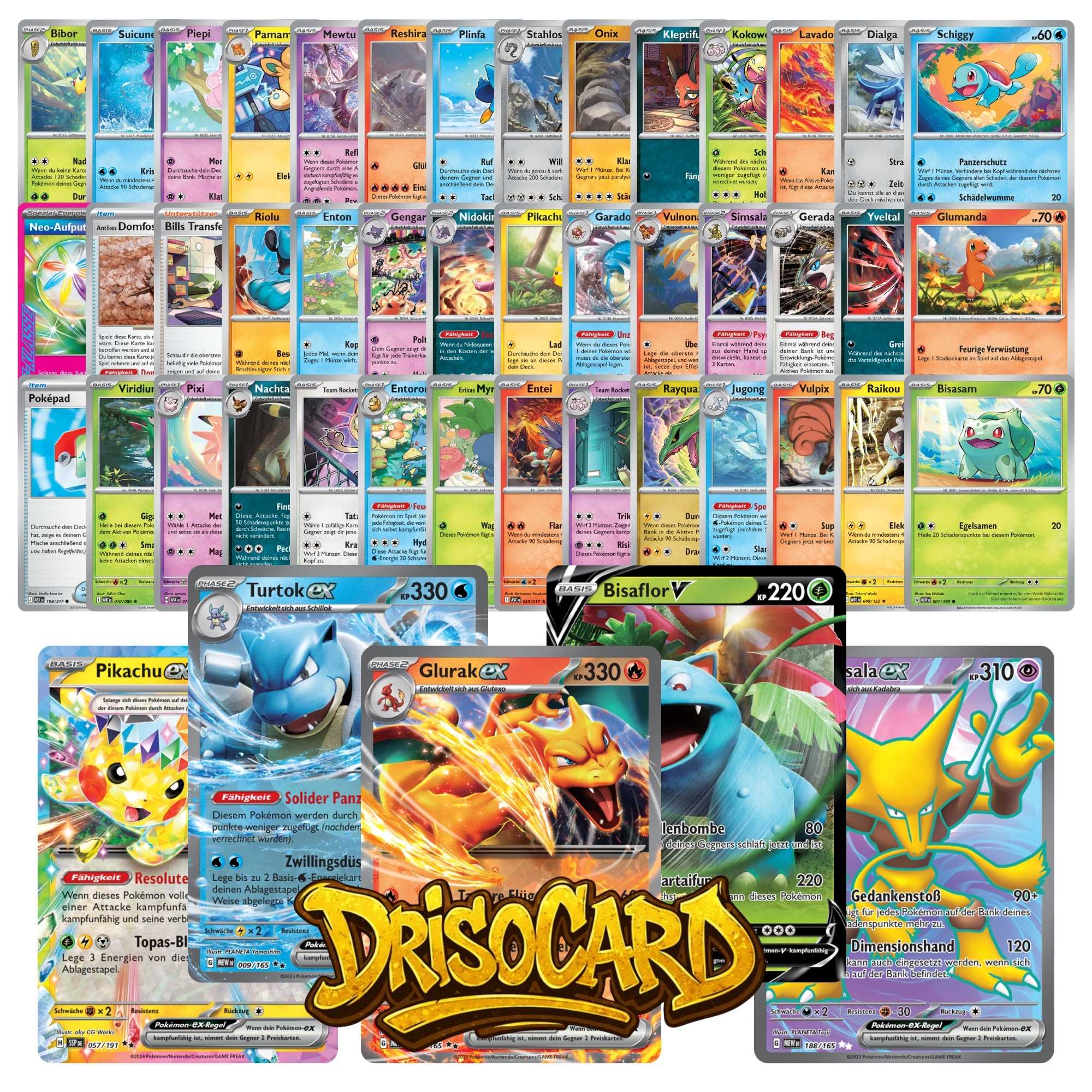 Image of 50 Cards + Rare Gx Ex Or V/ Card Starter Pack With Glitter Holos, Trainers & Energy - German Trading Card Pack Ex/v-star/ May In Deck Box/shipping Protection