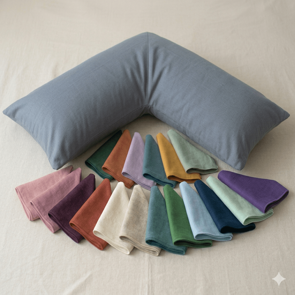TEMU Pack Of 1 V-shaped Pillow Cases – Microfiber Pillow Covers, Durable & – Ideal For Back, Neck & Leg Support During Pregnancy, Nursing & Everyday