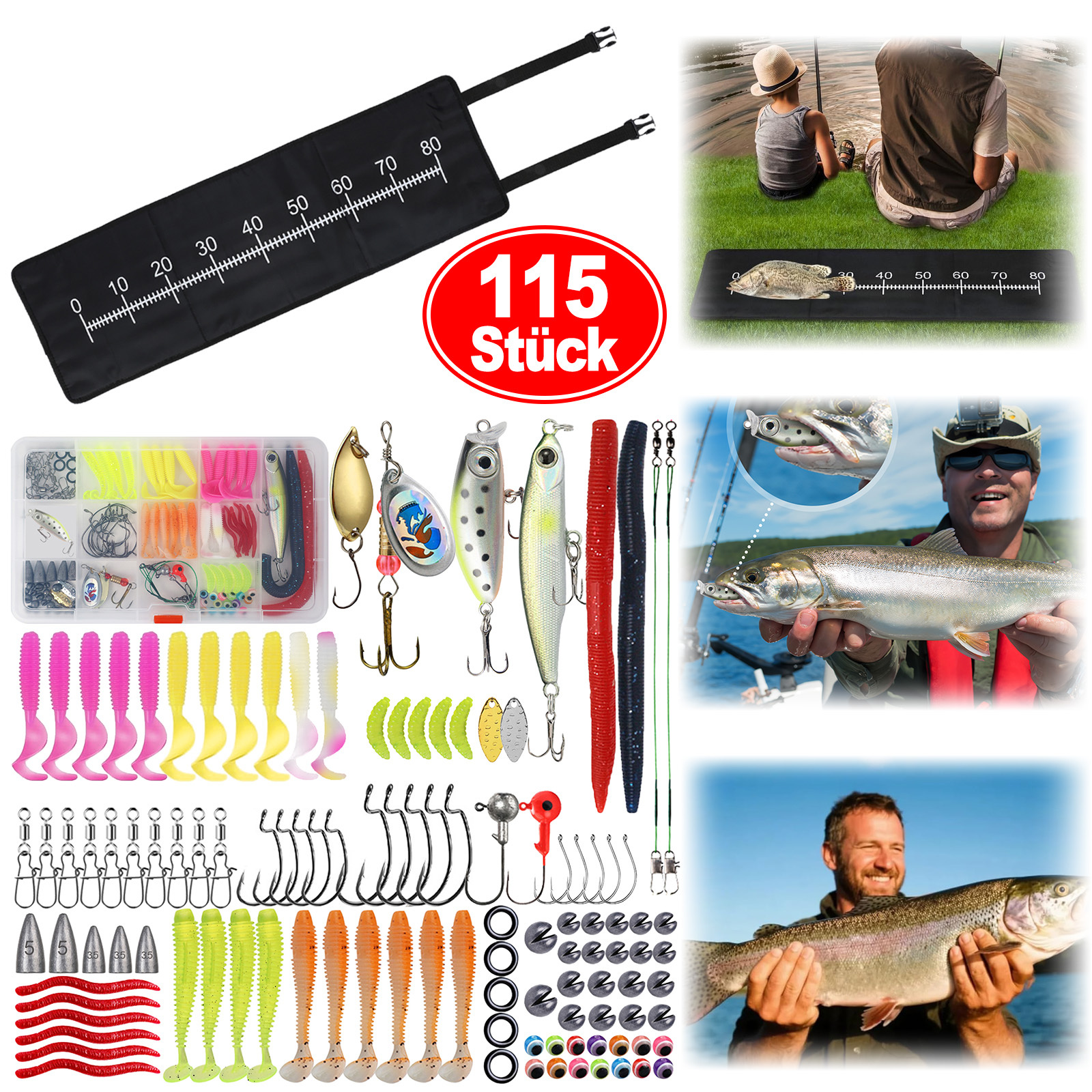 115pcs Fishing Rod Set With Fishing Spot - Accessories For Sets