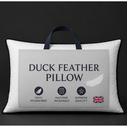 duck feather pillows pack of 1 and 2 hotel quality washable medium soft support