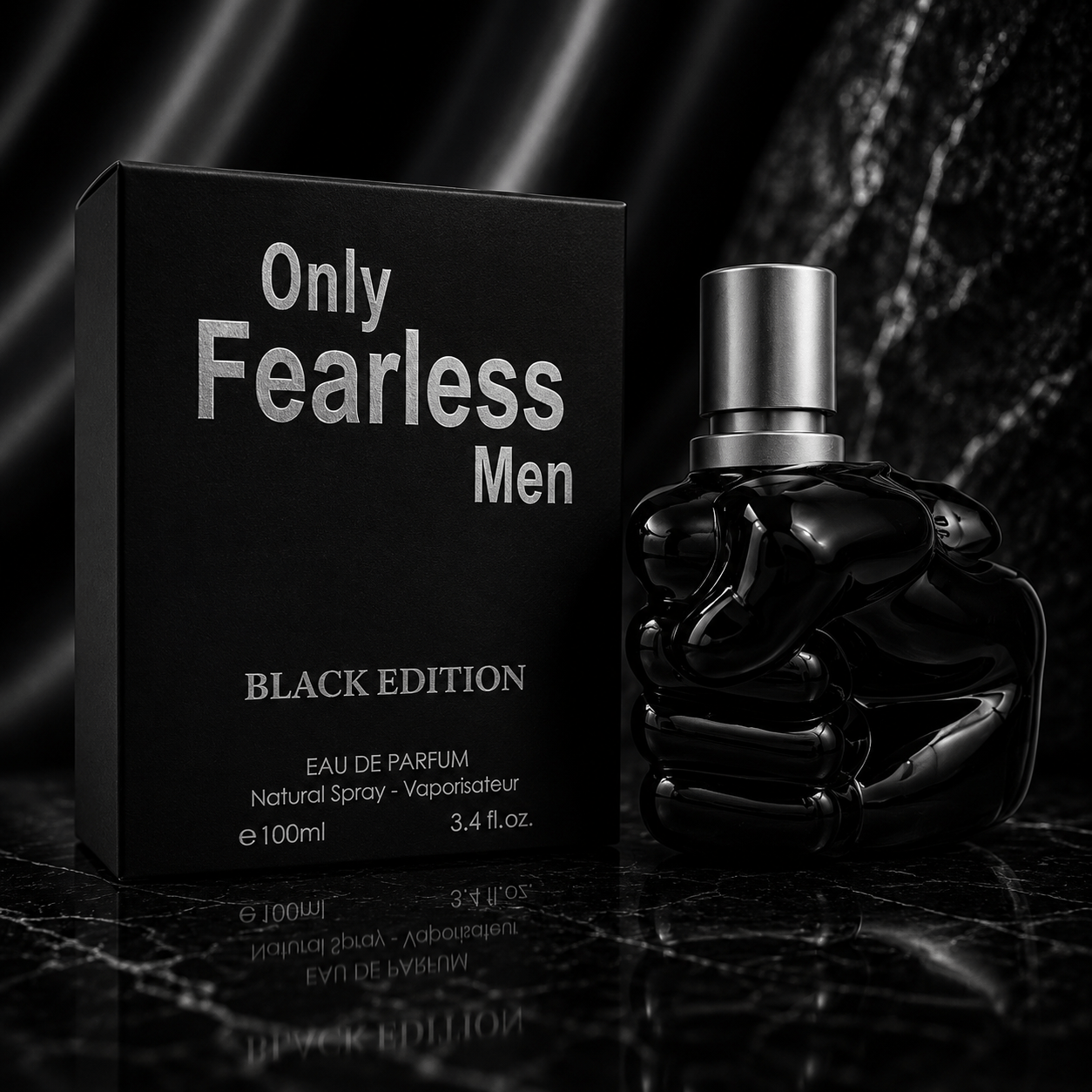 Everlyx - Only Fearless Men Black Edition Fragrance Couture Eau De Parfum 100ml And Modern Masculine Fragrance With Elegant Character Combining Deep And Fresh Notes With A Sophisticated Base.