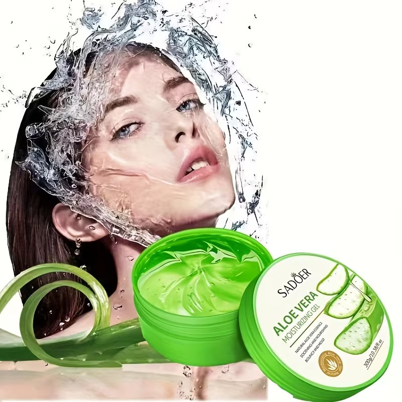 Sadoer 300g Natural Aloe Vera Moisturizing Gel - Deep Hydrating, Soothing & Nourishing Cream, After-sun Relief, Gentle Skincare
