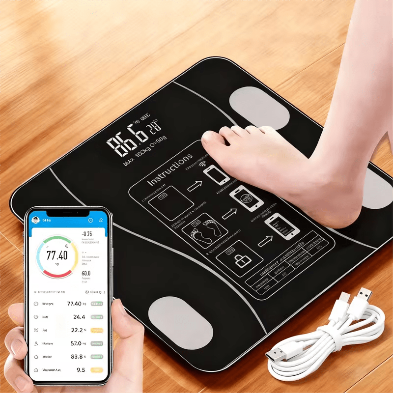 E-shop Elektronische Personenwaage, professionelle elektronische Waage zur Fettmessung, intelligente Haushalts-Körperwaage mit Aufladung, smarte