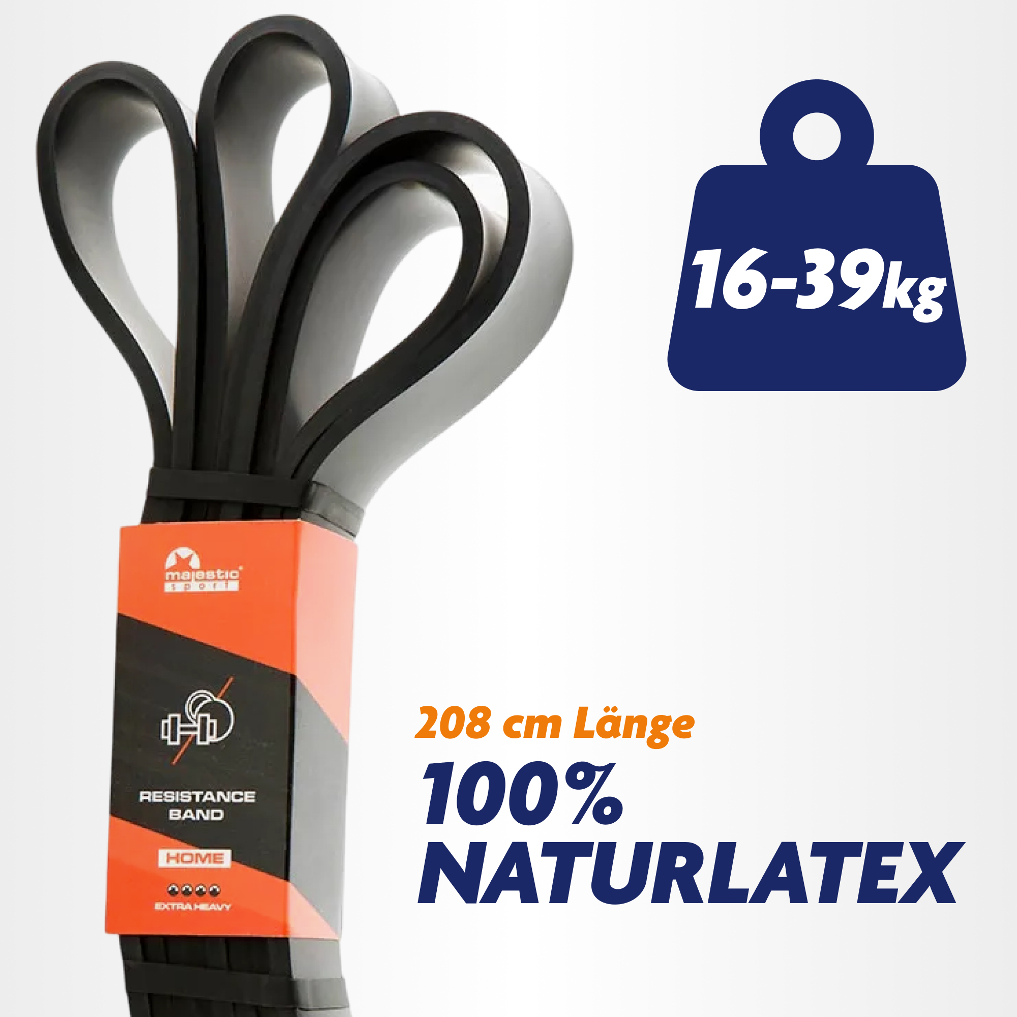 Home Band Exercise Band, 2080x4.5x32 Mm, Extra Heavy, Black