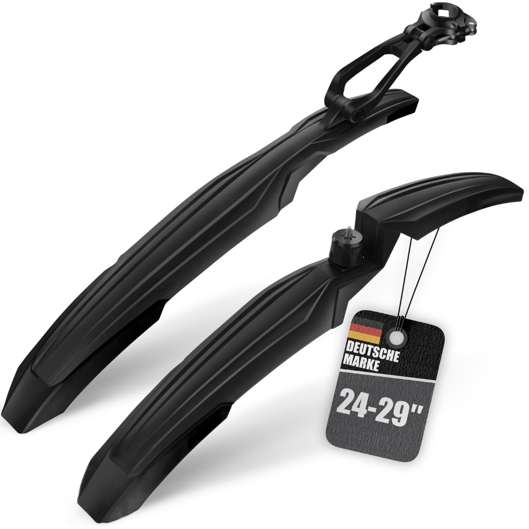 Image of Mountain Bike Mudguard Set For 24, 26, 28, 29 Inch Bikes, Front & Rear Splash Guards, Mudguards, Bicycle Accessories, Mud Flaps, Bike Fenders Set
