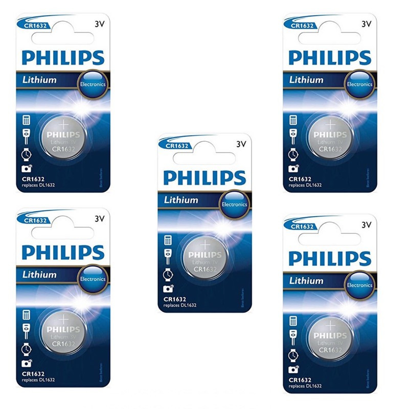 TEMU Philips CR1632 Blister de 5 pile bouton 3V