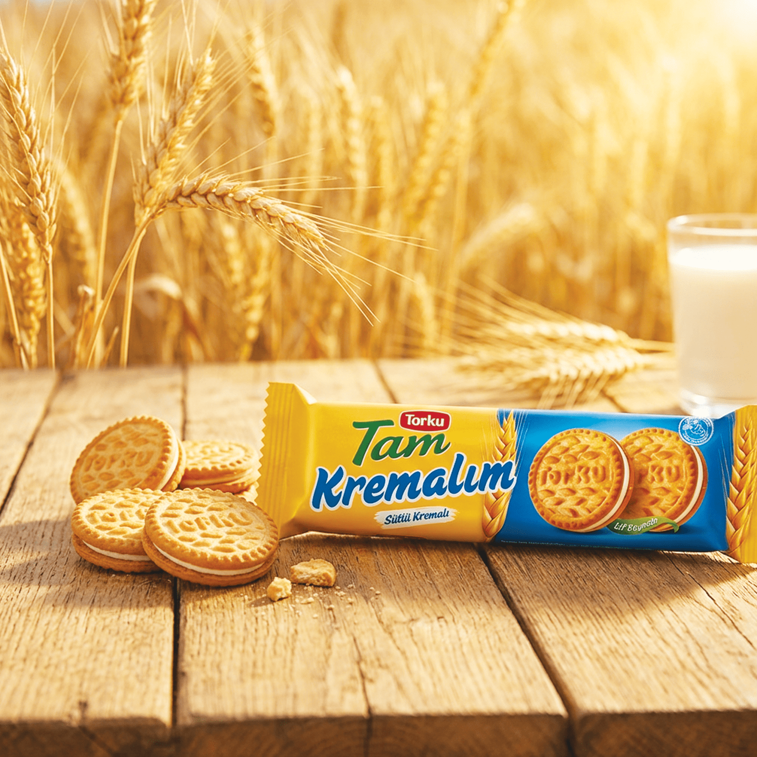Image of 2-pack - Torku Tam Milk Cream – Whole Wheat With Milk Cream Filling 2x83g