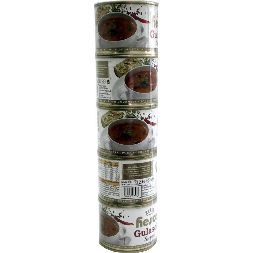 Image of Hesco Goulash Soup With Double Layer Concentrate, 5 Cans, 1060ml