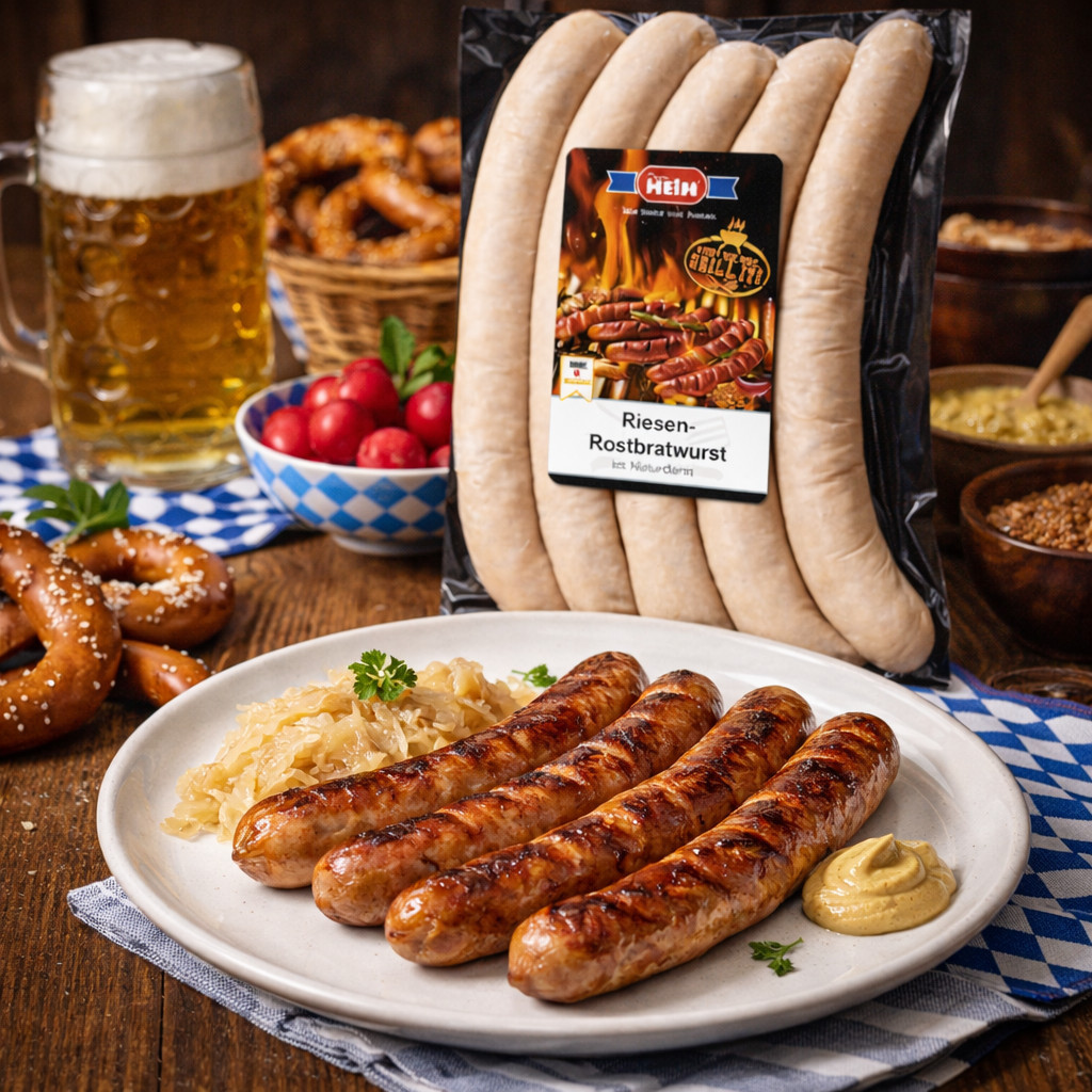 Giant Bratwurst 5x180g (900g) – Juicy, Hearty & Perfect For Grill And Pan
