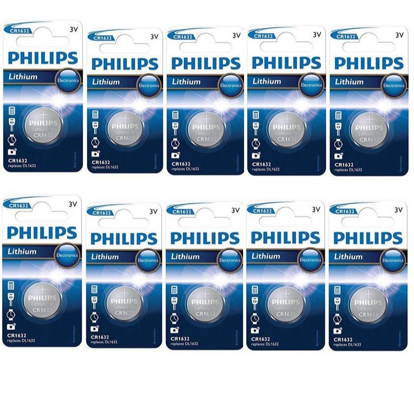 TEMU Philips CR1632 Blister de 10 pile bouton 3V